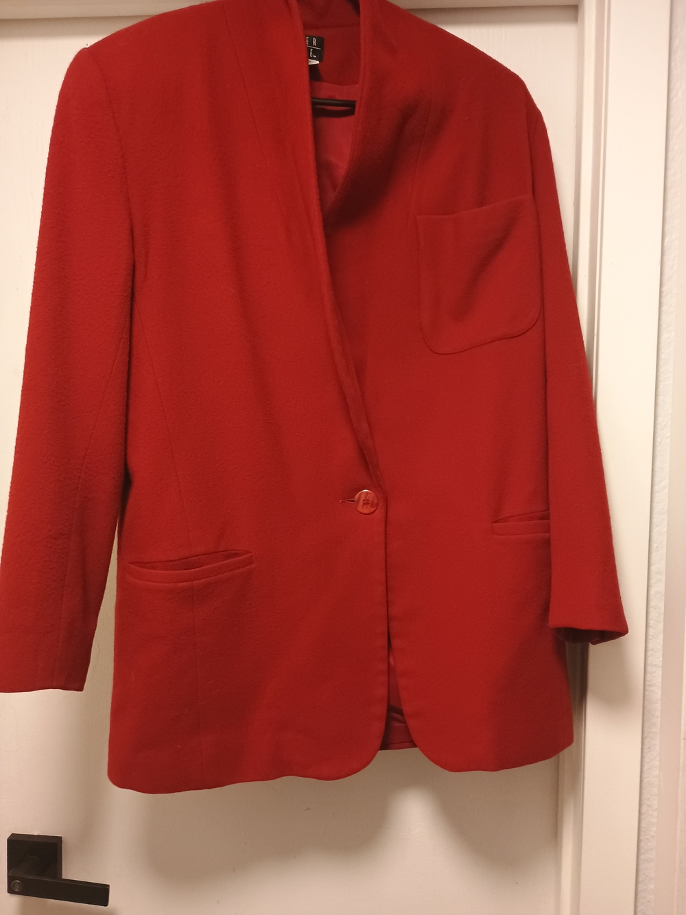 Red Women's Blazer Jacket 100%wool